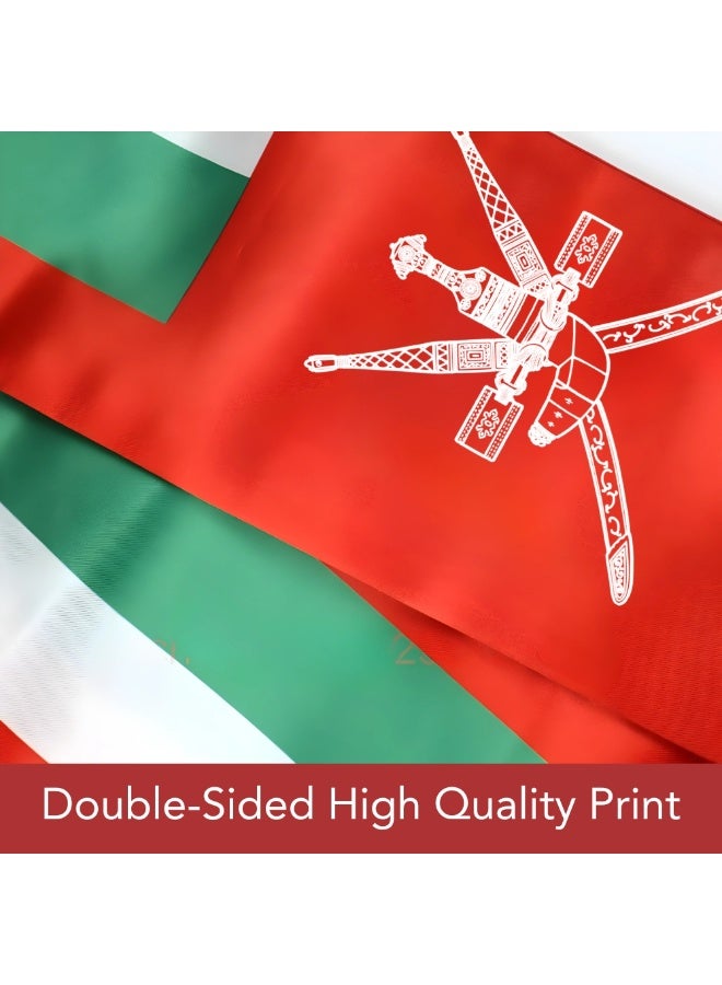 وشاح علم عُمان - وشاح ناعم وخفيف الوزن وجيد التهوية - إكسسوار مريح للتجمعات الرياضية والاحتفالات الوطنية ومهرجانات الشوارع والمسيرات والملابس الخارجية - Image 4