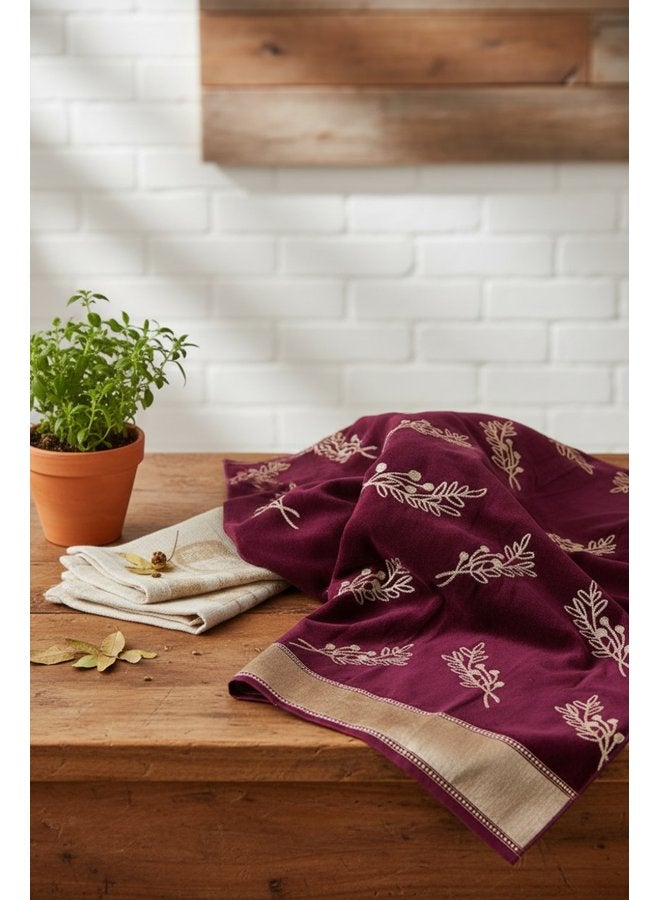 توالا منشفة حمام قطنية كستنائية ٧٠*١٤٠ - Image 3