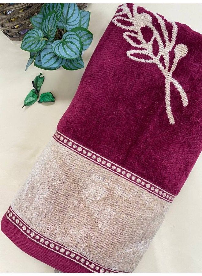 توالا منشفة حمام قطنية كستنائية ٧٠*١٤٠ - Image 1