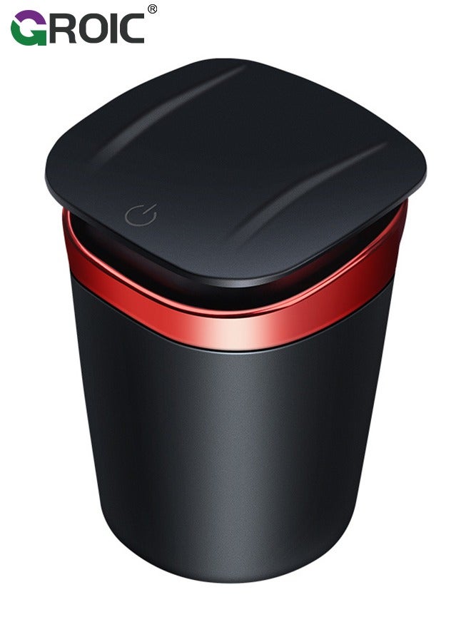 GROIC Car Ashtray, Ash Tray Auto Cigarette Odor Remover and Smoke Diffuser with Blue LED Cool Light Indicator for Most Car Cup Holder,Automotive Accessories - Image 1