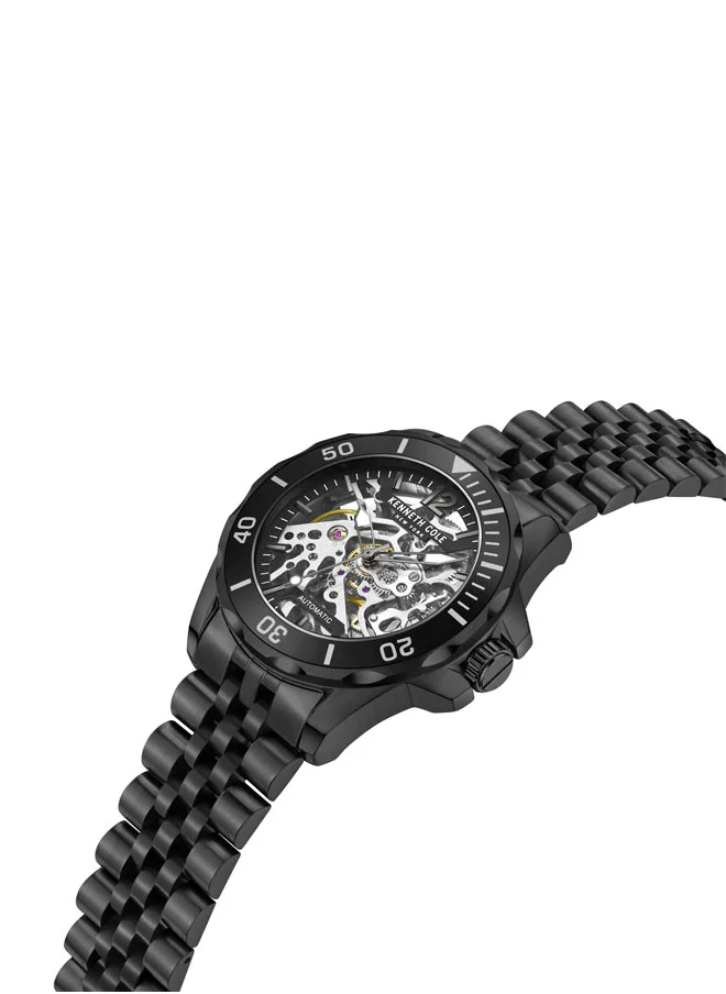 كينيث كول نيو يورك 43mm Automatic Men's Watch with Black Stainless Steel Bracelet