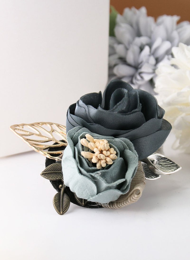 ريرلي الحرير زهرة بروش بروش زهرة طوق جميل بروش من القماش للرجال والنساء العام - Image 4