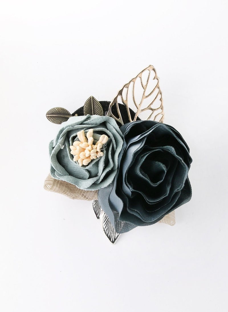 ريرلي الحرير زهرة بروش بروش زهرة طوق جميل بروش من القماش للرجال والنساء العام - Image 1