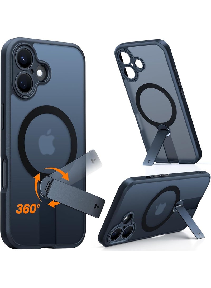 TORRAS Upgraded 360° Rotable Stand Magnetic Shockproof for iPhone 16 Pro Case with Full Camera Protection, Fit for MagSafe, 16FT Mil-Grade Shockproof Slim Phone Case for iPhone 16 Pro 6.3", Black Black - Image 2