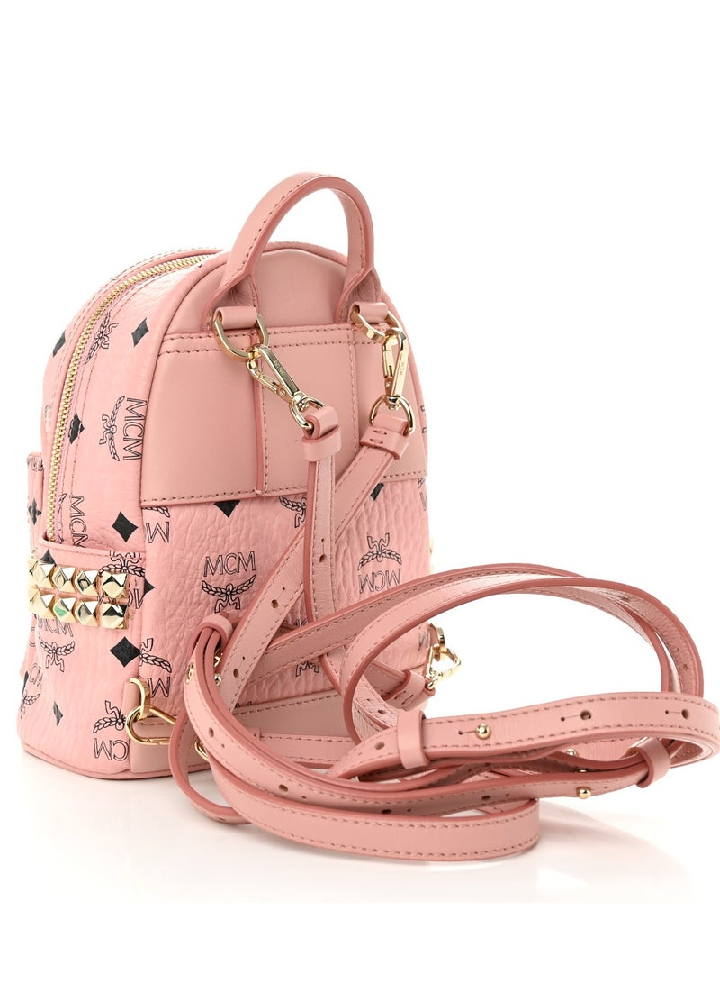 MCM Stark Bebe Boo Side Studs Backpack in Visetos - Image 3