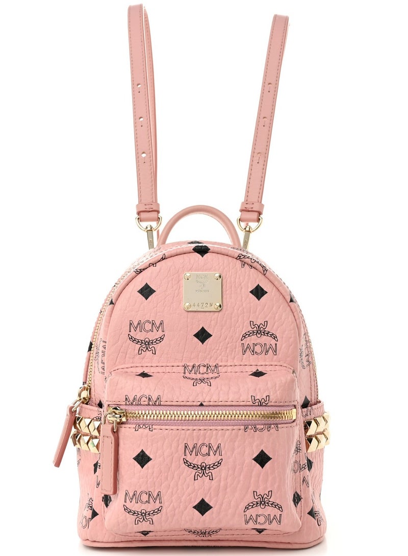 MCM Stark Bebe Boo Side Studs Backpack in Visetos - Image 1