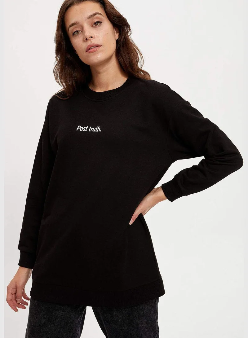 ديفاكتو Woman Regular Fit Knitted Sweat Tunic