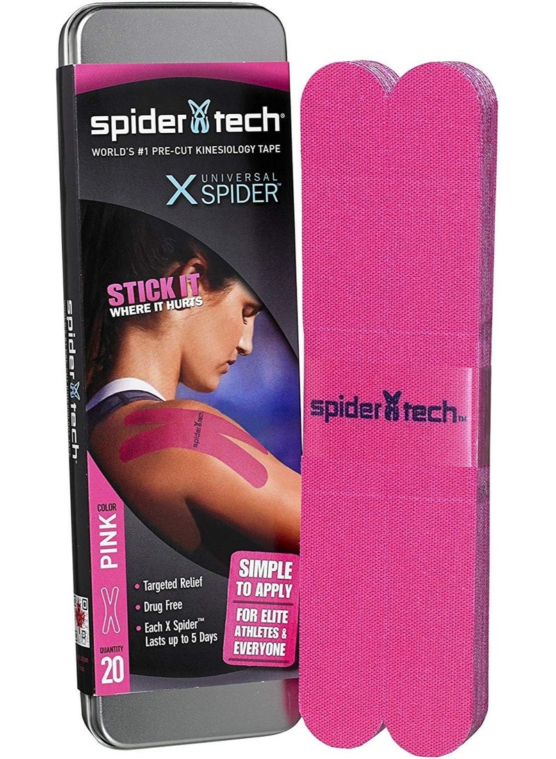 سبايدر تيك عبوة من 20 قطعة من X Spider باللون الوردي - Image 1