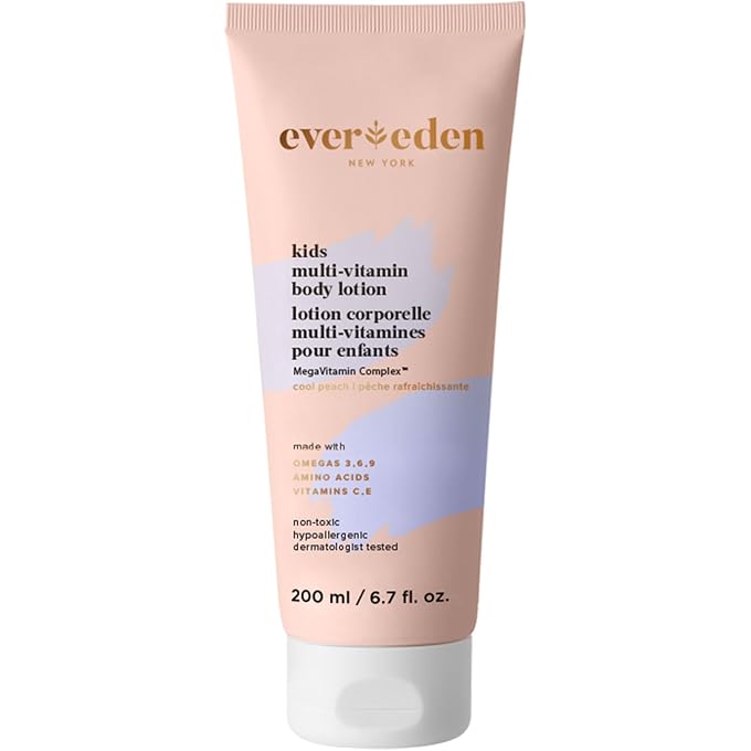Evereden Kids Multi-Vitamin Body Lotion (6.7 Fl.Oz., Cool Peach): Gentle & Non-Toxic Moisturizing | Nourishing Protective For - Image 1
