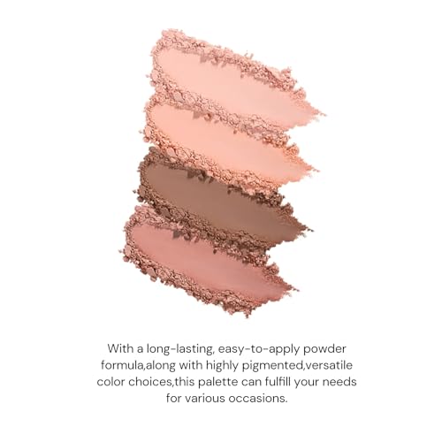 Flower Knows Swan Ballet SixColor Makeup PaletteNeutral Pink Face Makeup Palette with 4 Matte 2 Shimmer ShadesBlendable Smooth Cute Make Up023 Oz01 White Swan - Image 3