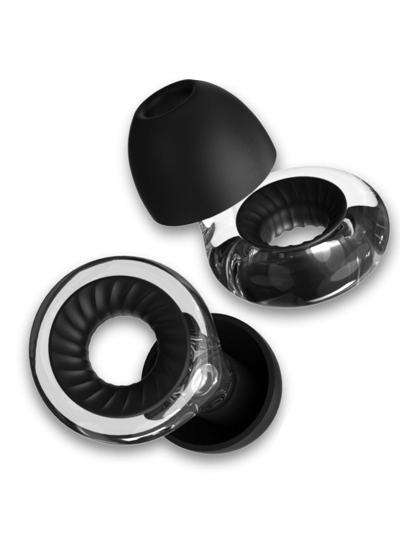 Generic - High Fidelity Ear Plugs, Unlimited Ear Plugs for Noise Reduction Earplugs, Reusable Ear Plugs for Sleeping, for Noise Reduction, Concerts, Work, Musicians (Clear) - Image 1