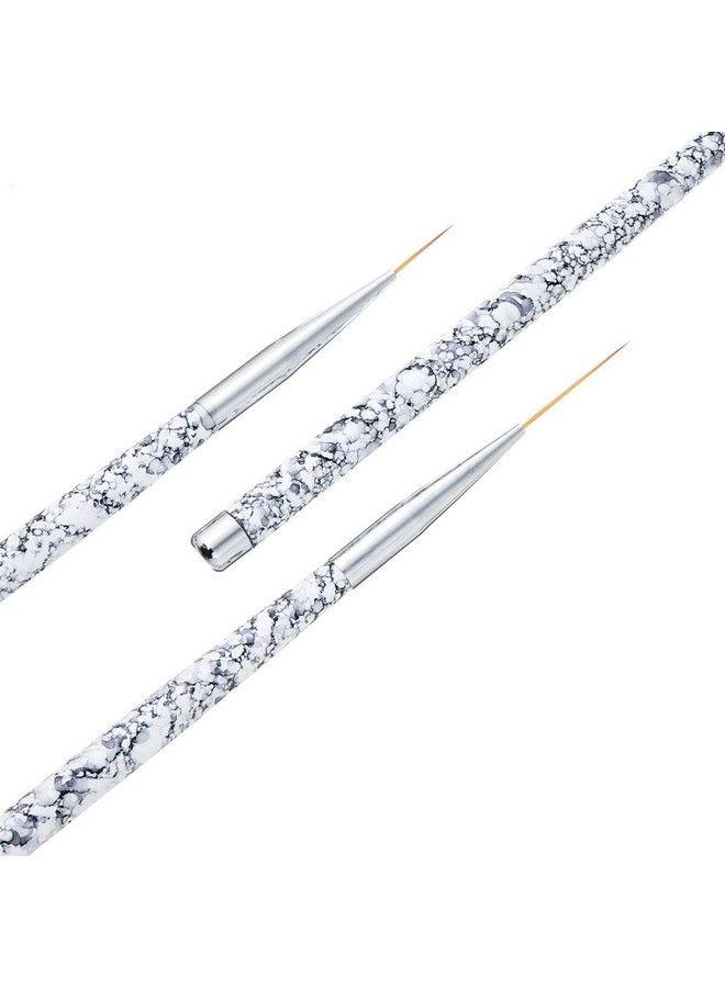 Tbestmax Professional Fine Nail Art Liner Brush Uv Gel Painting Acrylic Nail Brushes Striping Brushes For Short Strokes Details Blending Elongated Lines 3 Pcs  - Image 3
