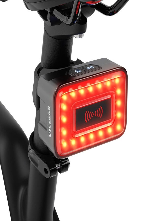 CYCLAMI Bike Tail Light Radar, Smart Brake Warning Radar Detection 500m Monitoring Distance, Auto Light, Rear Taillight with Visual Alerts for Approaching Vehicles, USB Rechargeable, IPX6 Waterproof - Image 1