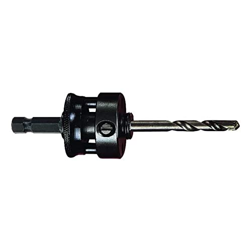 Starrett Quick Hitch Hole Saw Arbor with 1/4" Carbide Tipped Pilot Drill - Ideal for Professional and Home Improvement, 5/8"-18 Screw Thread, 11/32" Shank Size - XA10 - Image 1