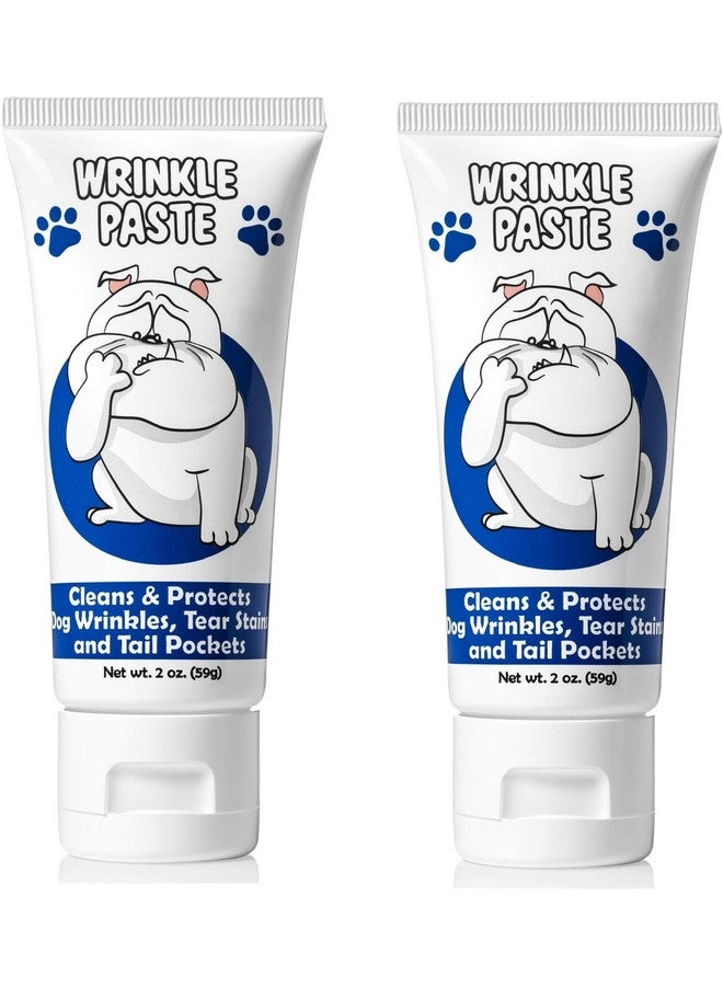 Squishface Wrinkle Paste - 2 Pack - Bulldog, French Bulldog, Pug, English Bulldog - Cleans Wrinkles, Tear Stain, Tail Pockets, and Paws - Anti-Itch Tear Stain Remover & Bulldog Wrinkle Cream, 2 Oz. - Image 1