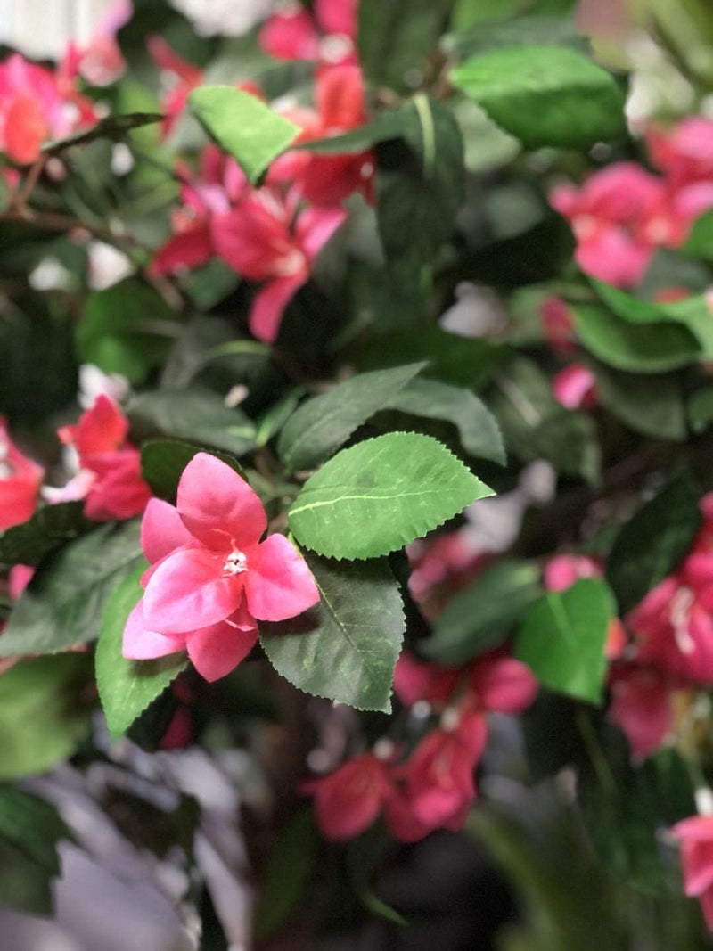 AMERIQUE شجرة بوغينفيليا صناعية مزهرة فريدة من نوعها بارتفاع 5 أقدام مع أزهار وأخشاب حقيقية مع وعاء حضانة بتقنية الإحساس الحقيقي لافندر AMT25115 - Image 2