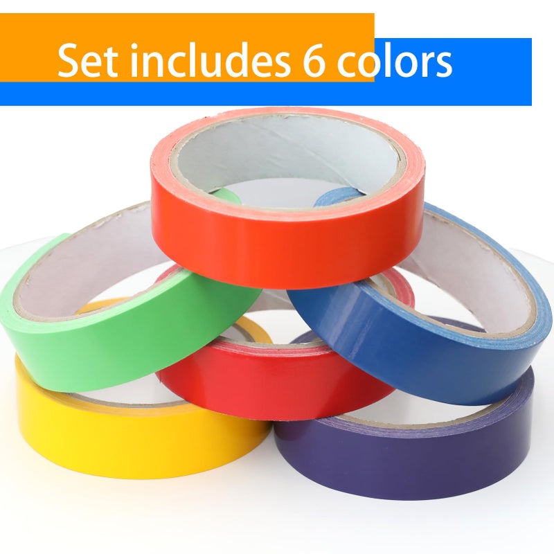 AMOGATO Colored Duct Tape - 1 Inch x 10 Yards per Rolls,Multi-Color Duct Tapes, Rainbow Colored Duct Tape Great for DIY Art Home School Office Assorted Colors - Image 3