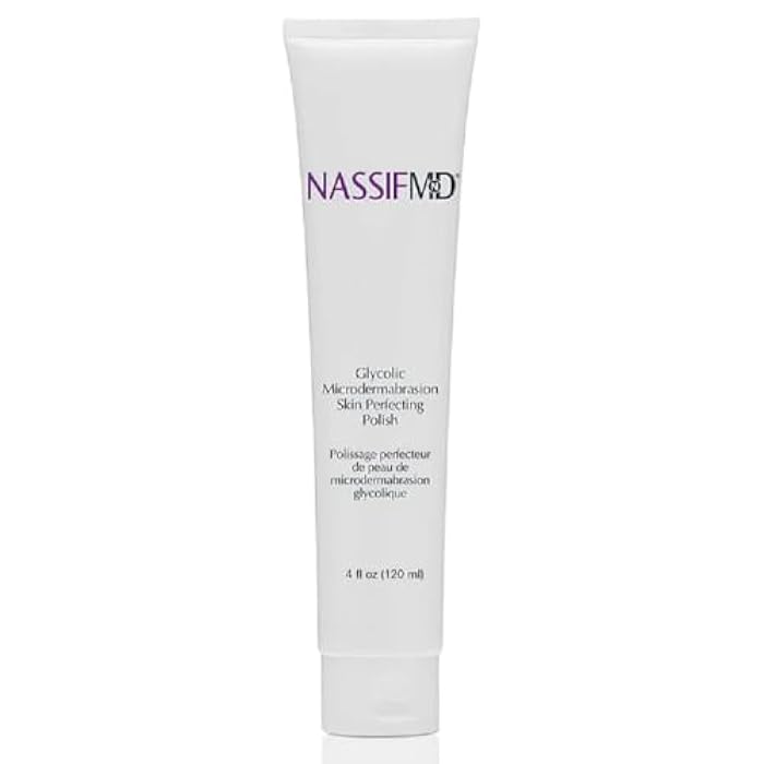 nassif md NassifMD Glycolic Microdermabrasion Skin Perfecting Polish, 10% Glycolic Acid Peel, Smooths Skin Texture and Brightens Skin Tone, 4oz