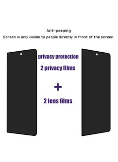 Excefore Anti-peeping Tempered Glass for Samsung Galaxy Z Fold 5 Screen Protector Camera Lens Protector and Anti-peeping Screen Protector (2+2 Pack)  - Image 5