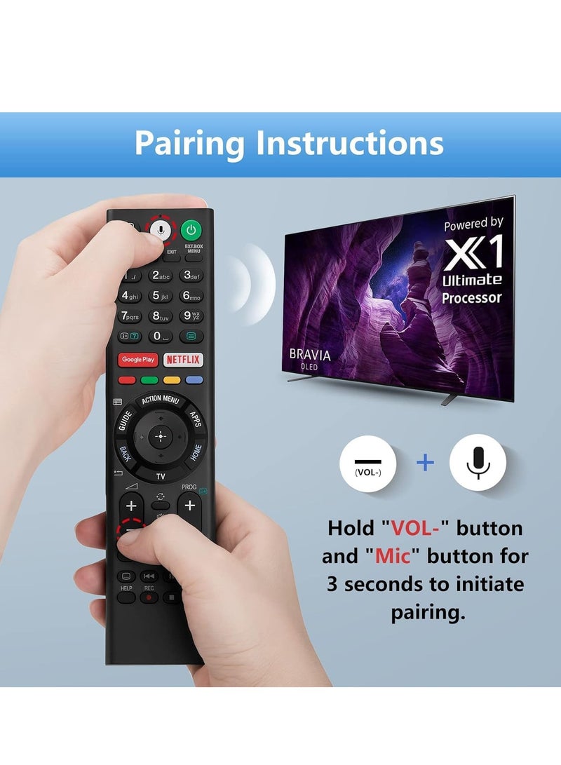 PopZa Voice Replacement Remote Control for TV – Universal Remote for All XR Full Array LED 4K Ultra HD Smart TVs – Seamless Control, Easy Setup, Ergonomic Design, Voice Control, Quick Navigation, Long Battery Life, Ideal for Home Entertainment - Image 3