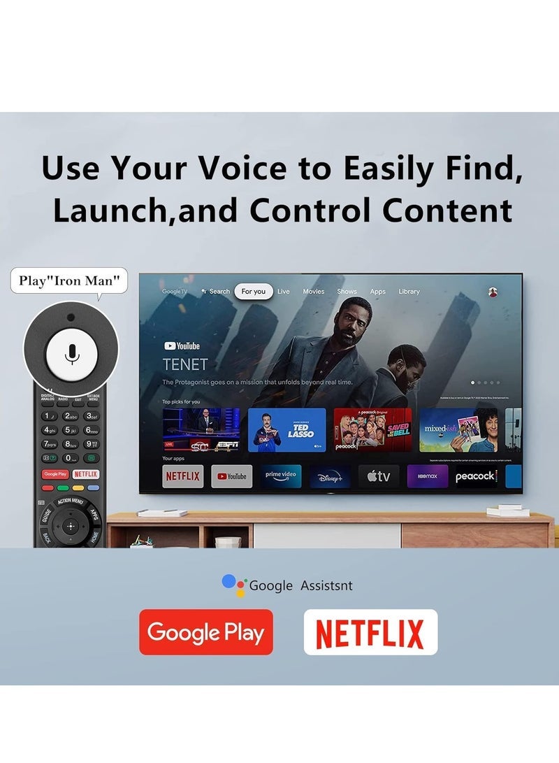 PopZa Voice Replacement Remote Control for TV – Universal Remote for All XR Full Array LED 4K Ultra HD Smart TVs – Seamless Control, Easy Setup, Ergonomic Design, Voice Control, Quick Navigation, Long Battery Life, Ideal for Home Entertainment - Image 2
