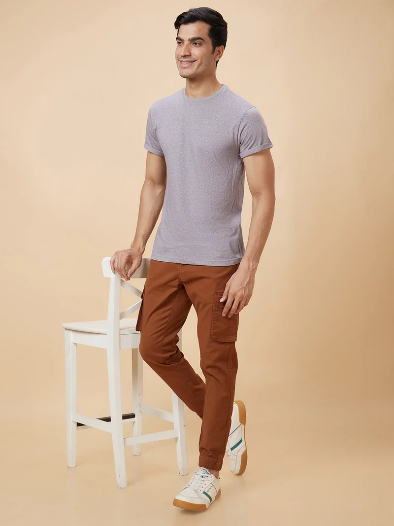 Globus Men Rust Slim Fit Cargo