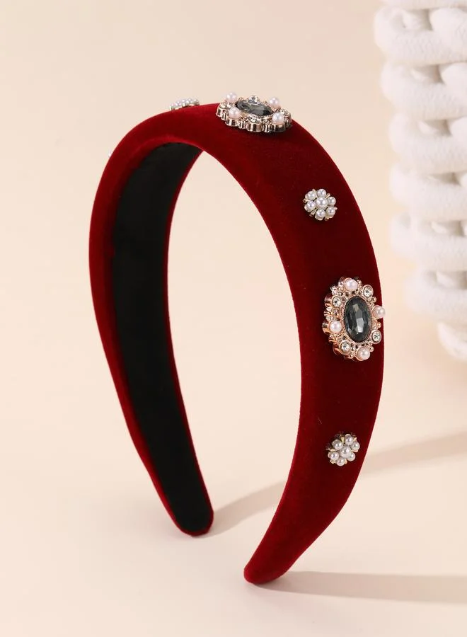Take Two Faux Pearl Embellished Headband