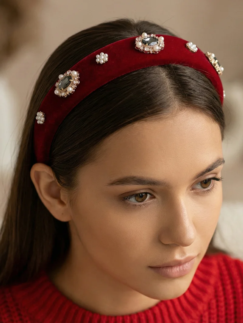 Styli Faux Pearl Embellished Headband