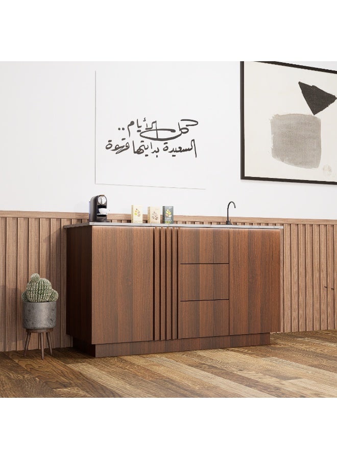 كوفي وورلد ركن القهوة بكج شامل الاضاءة المخفية والرينزر والسلة والحنفية - Image 3