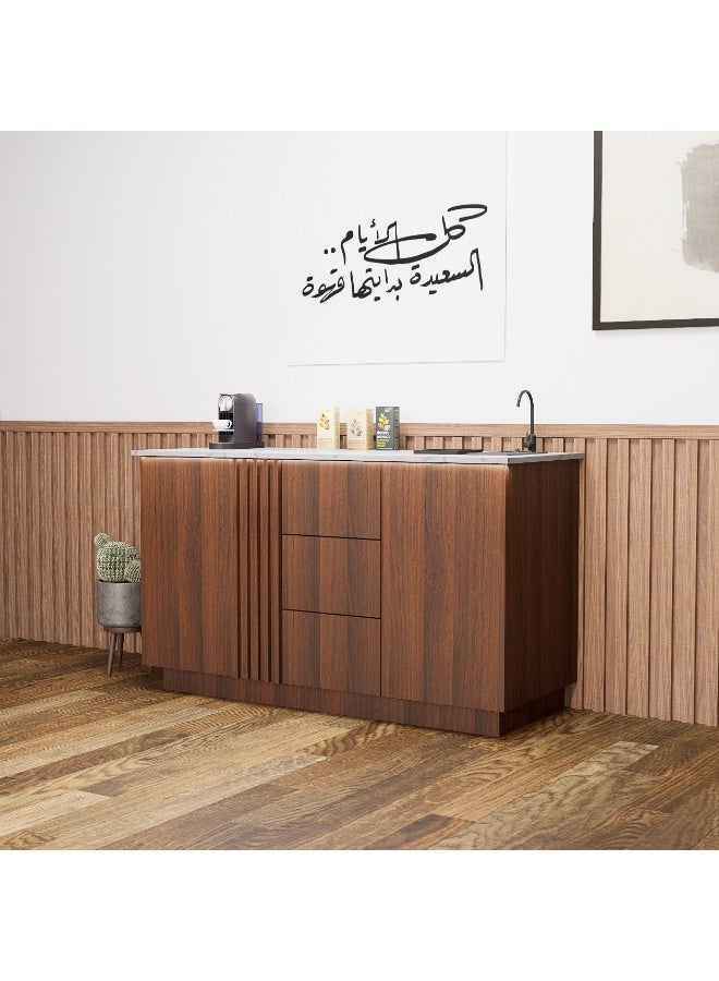 كوفي وورلد ركن القهوة بكج شامل الاضاءة المخفية والرينزر والسلة والحنفية - Image 2