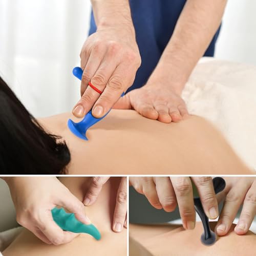 MTRoyaldia Manual Trigger Point Massage Tool and Thumb Saver for Full Body Deep Tissue Massage, Set Include 1 Green Thumb Protector Tool 1 Palm Urchin Massage Tool Hand Held 4-Legged Massage Knobs - Image 3