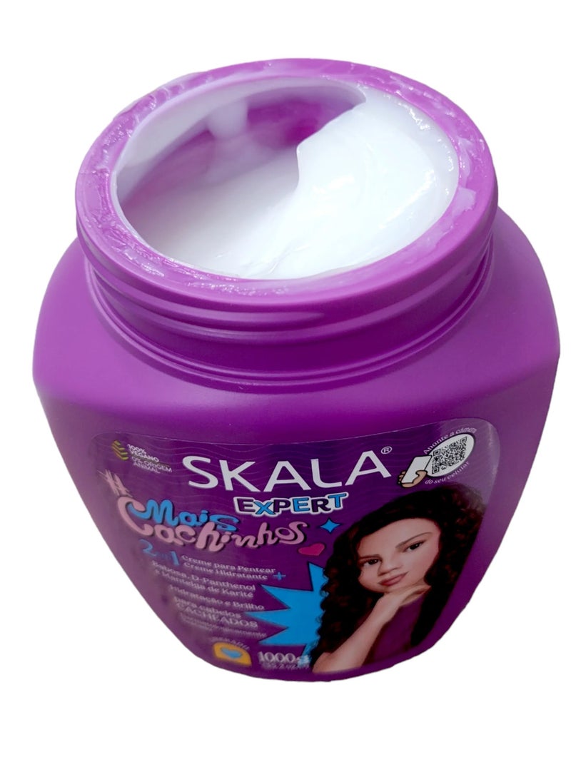 Skala Expert Mais Cachinhos 2-in-1 Conditioner and Treatment Cream The Perfect Solution For Girls With Curly Hair, Keep Their, Hydration, Shiny, and Defined More Curls 1000g  (Brazil) - pzsku/Z395AD6024B56968F751DZ/45/_/1722451718/6f040b06-950e-4014-a388-a903dfcede12