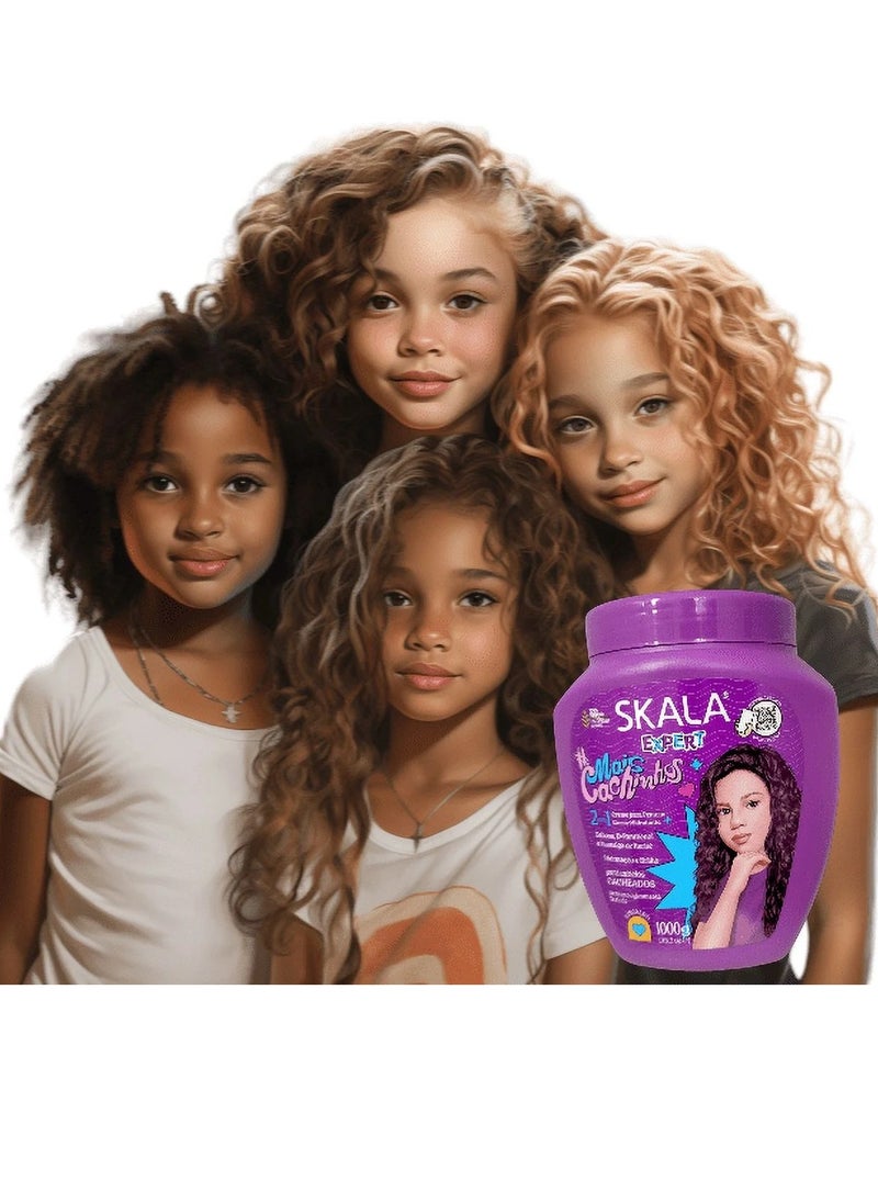 Skala Expert Mais Cachinhos 2-in-1 Conditioner and Treatment Cream The Perfect Solution For Girls With Curly Hair, Keep Their, Hydration, Shiny, and Defined More Curls 1000g  (Brazil) - pzsku/Z395AD6024B56968F751DZ/45/_/1722451727/fa630f8e-930a-48da-af31-a5e1cee6ed1c