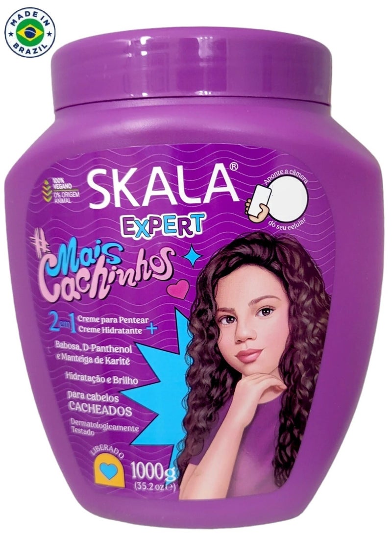 Skala Expert Mais Cachinhos 2-in-1 Conditioner and Treatment Cream The Perfect Solution For Girls With Curly Hair, Keep Their, Hydration, Shiny, and Defined More Curls 1000g  (Brazil) - pzsku/Z395AD6024B56968F751DZ/45/_/1723287006/a0d0cfce-cb3c-49fa-9d21-9b34bf61e4b4