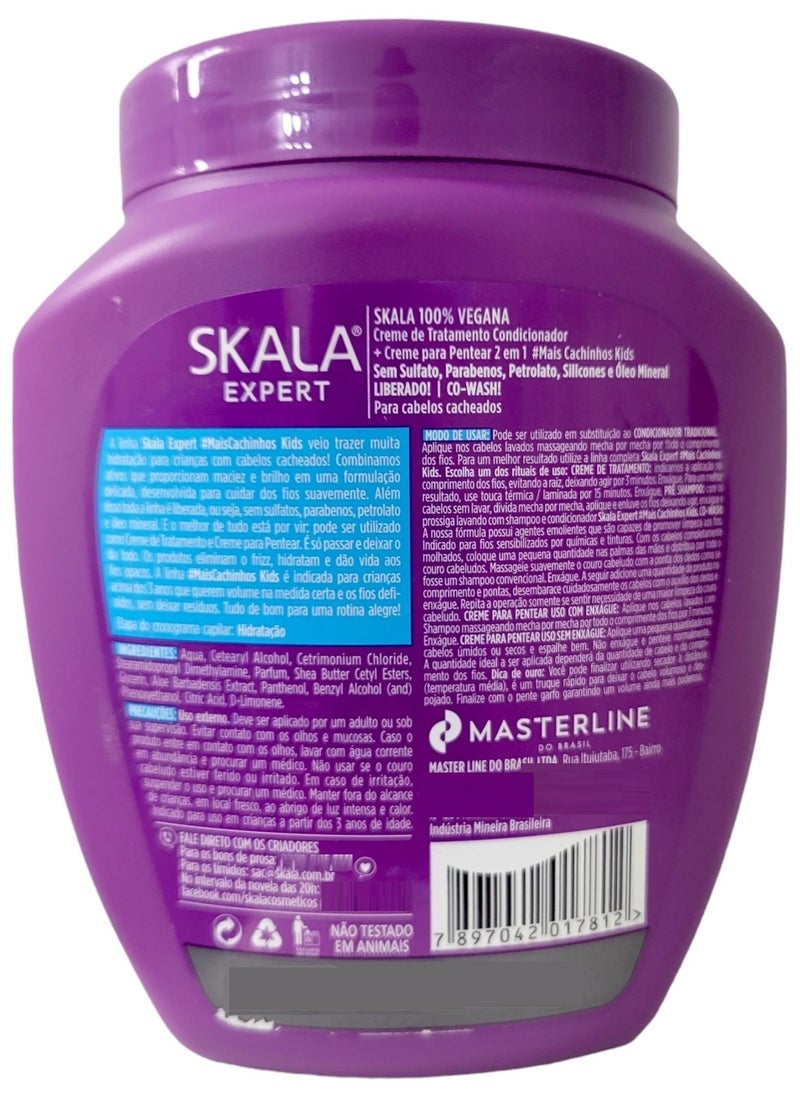 Skala Expert Mais Cachinhos 2-in-1 Conditioner and Treatment Cream The Perfect Solution For Girls With Curly Hair, Keep Their, Hydration, Shiny, and Defined More Curls 1000g  (Brazil) - pzsku/Z395AD6024B56968F751DZ/45/_/1723372114/b4459e2c-9e01-4e66-a46f-102aafd3906e