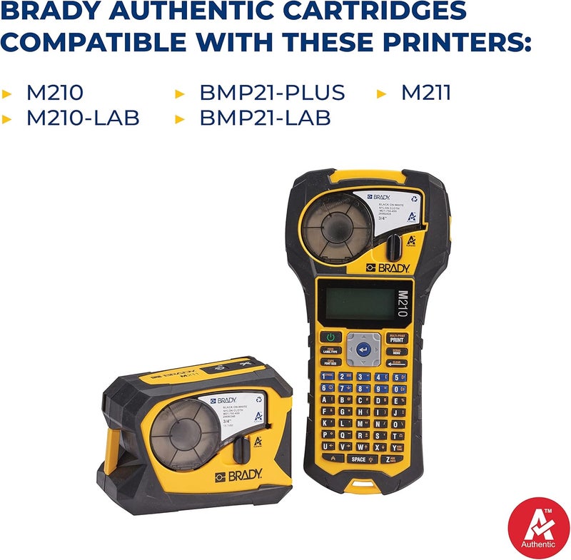 Brady Vinyl Tape for BMP21-PLUS, BMP21-LAB, and BMP21 - 19.05 mm x 6.40 m, White on Blue - Image 5