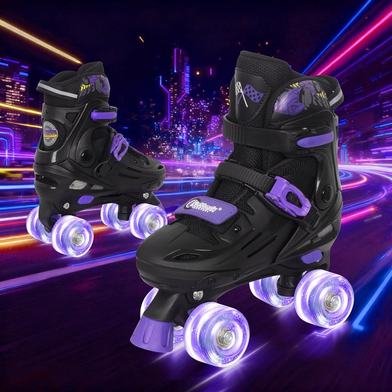 Nattork Adjustable Roller Skates for Kids - Cool Racing Car Design for Ages 4-16 - Image 4