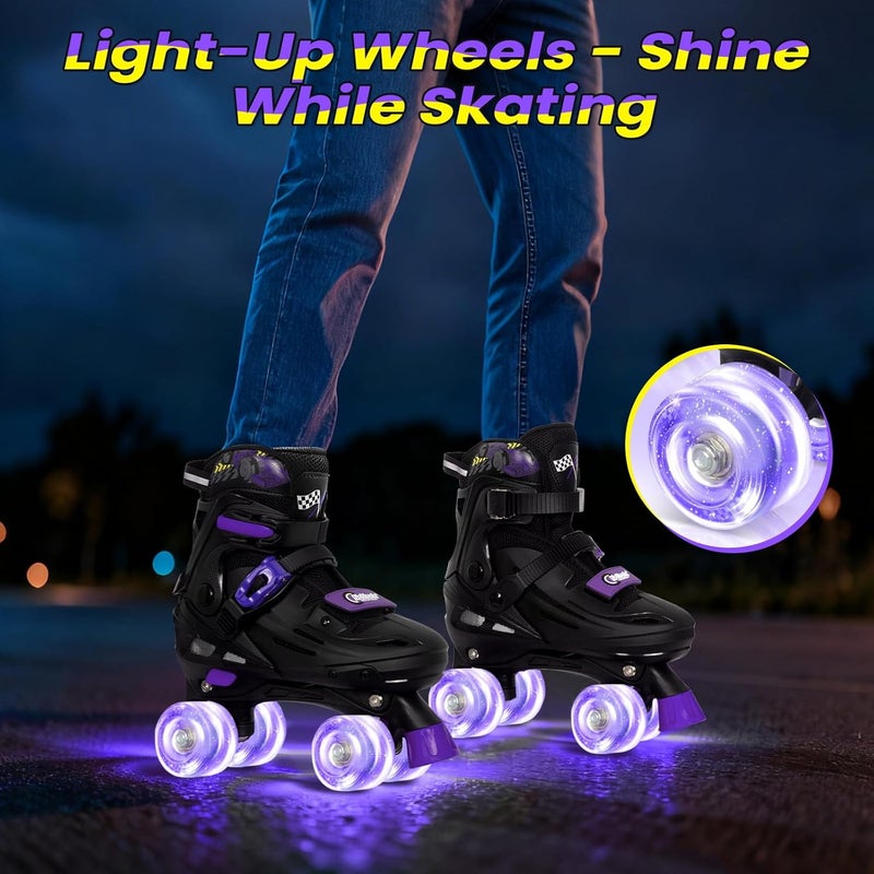Nattork Adjustable Roller Skates for Kids - Cool Racing Car Design for Ages 4-16 - Image 3