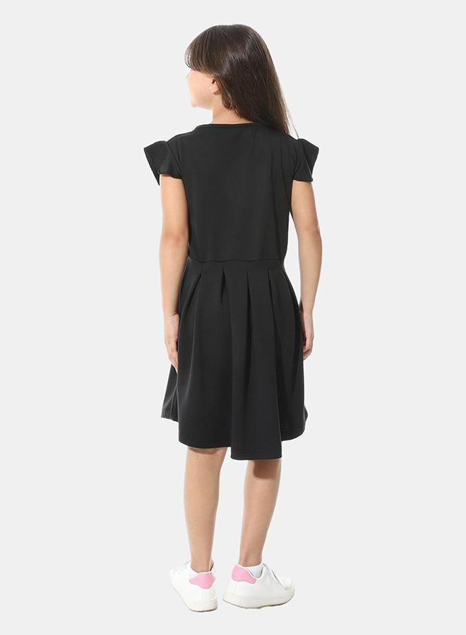 Red Circle Front Printed Dress g01 - Image 3