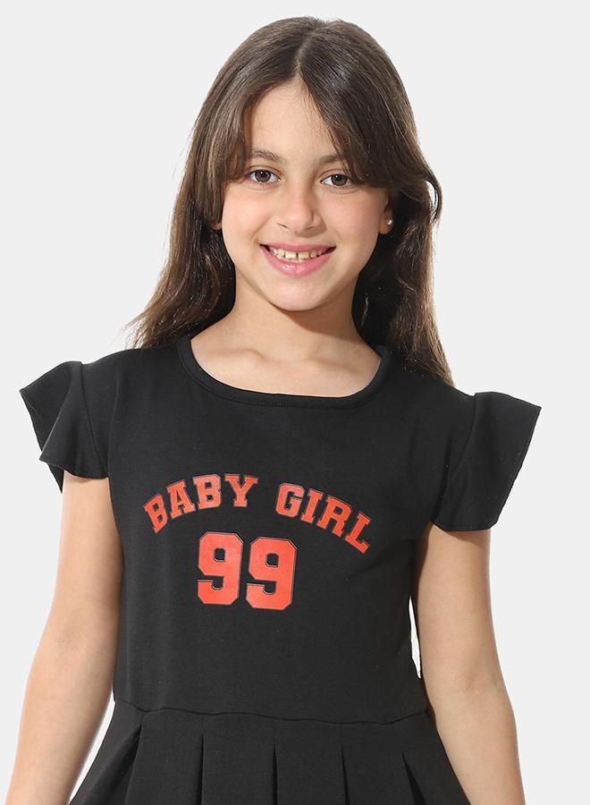 Red Circle Front Printed Dress g01 - Image 4