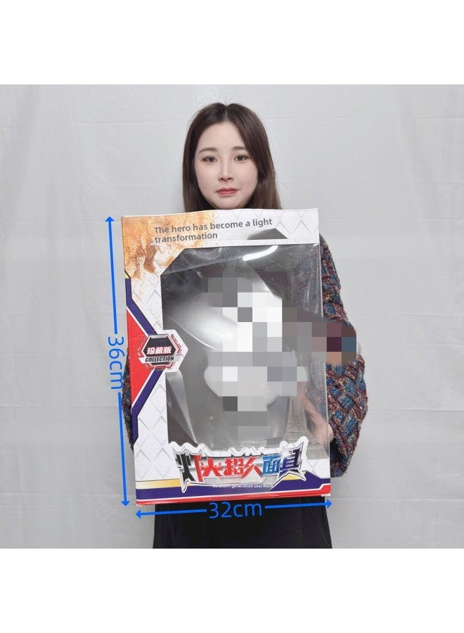 Chenghai Children's Oversized Box Deformed Assembled Mecha Robot Boy Toys Suit Stall Toys Gifts-Color:Space Hero Mask (touch And Light Up)  - Image 1