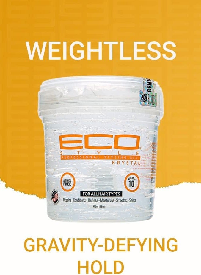 إيكو ستايل جل تصفيف الشعر الشفاف كريستال – 236 مل - Image 2