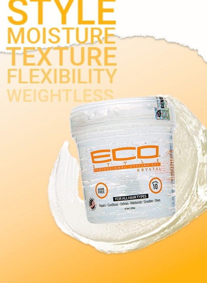 إيكو ستايل جل تصفيف الشعر الشفاف كريستال – 236 مل - Image 3