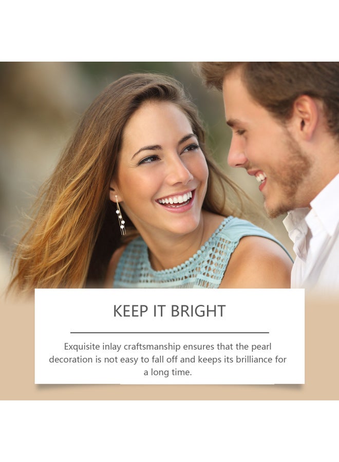 HOEXE Golden Pearl Tassel Earrings Trendy Fashion Dating Niche Design Sense Elegant Tassel Earrings For Women - Image 2