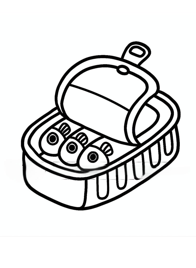 موموسو الطعام المشروبات والحلويات كتاب التلوين للبالغين والأطفال جريئة وسهلة تصاميم بسيطة وكبيرة للاسترخاء تتميز بمجموعة متنوعة من الأطعمة المشروبات الحلويات والفواكه - Image 3