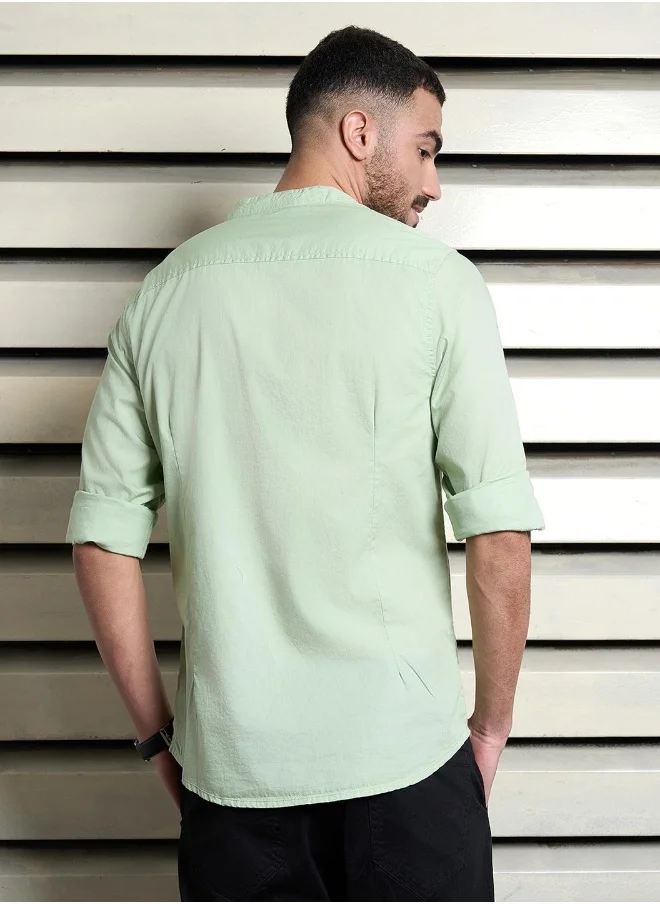 HIGH STAR Men Green Shirts