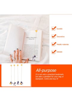 Y&D Metal Bookmark Reading Book Clip Pendant Cute Astronaut Shape Suitable for Adult Kids Office School DIY Projects and Gift Tags (4 Pieces)  - Image 4
