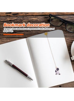 Y&D Metal Bookmark Reading Book Clip Pendant Cute Astronaut Shape Suitable for Adult Kids Office School DIY Projects and Gift Tags (4 Pieces)  - Image 3