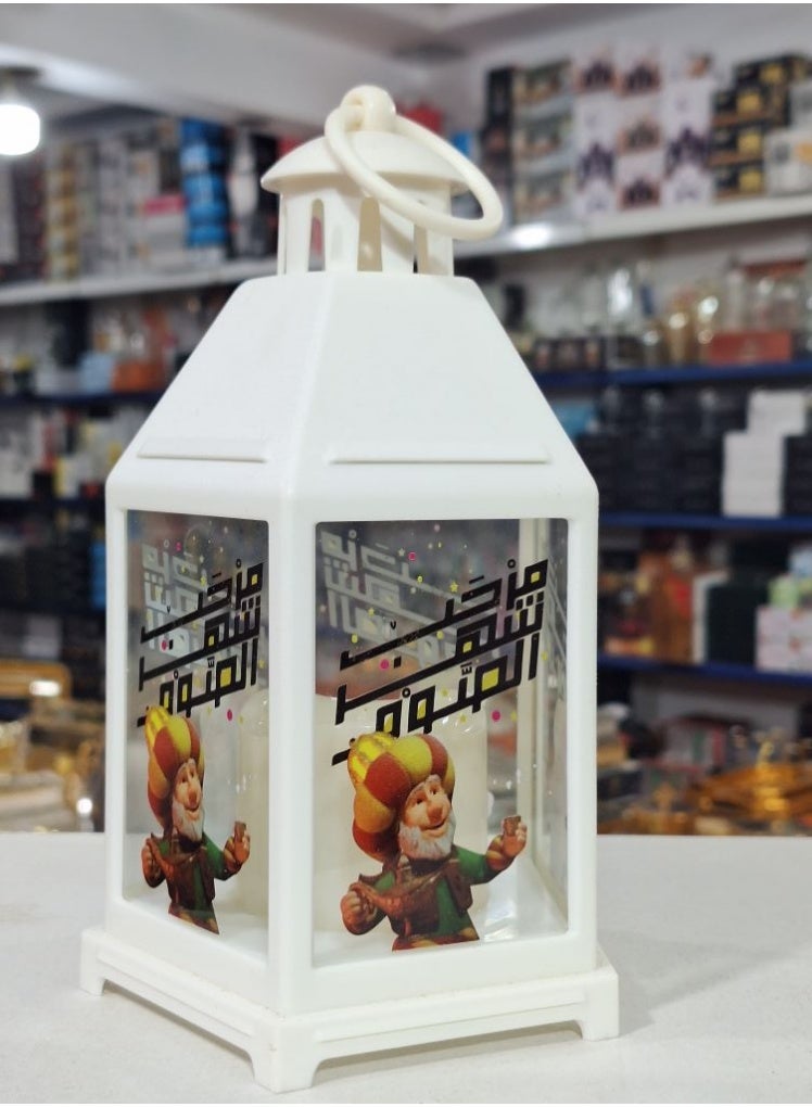 Whynot 🏮 whynot Ramadan LED Lantern with Handle – Modern Islamic Decoration (White) - Image 1