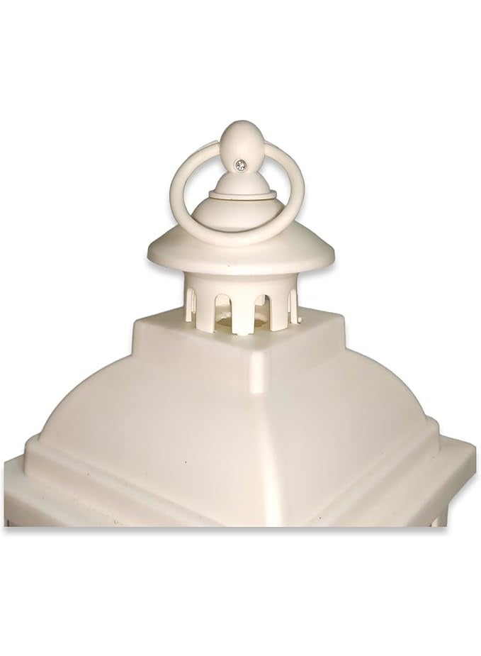 Whynot 🏮 whynot Ramadan LED Lantern with Handle – Modern Islamic Decoration (White) - Image 4